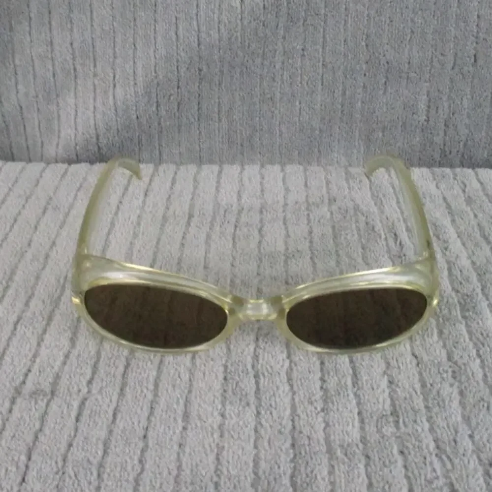 New Divine Eyewear Athena Pearl White / Amber Sunglasses